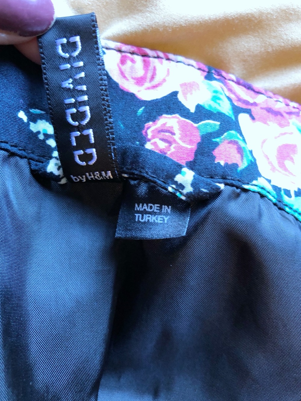 Divided by H&M Light Floral Long Sleeve Bomber Jacket Size 10 - Picture 5 of 6